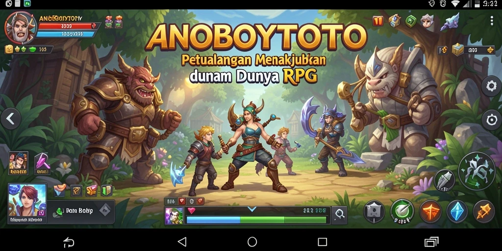 Tangkapan layar ANOBOYTOTO menampilkan pertarungan yang epik dalam dunia RPG.