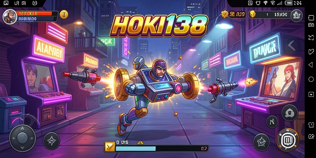 Screenshot HOKI138 menampilkan aksi seru dalam permainan arcade.