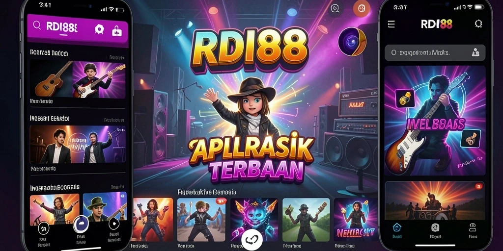 Tampilan screenshot RDI88 menampilkan antarmuka interaktif dan gameplay musik yang dinamis.