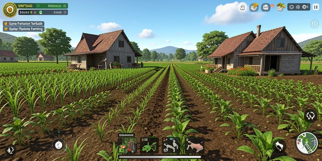 Tampilan gameplay menarik di SINTE4D dengan pengalaman bertani yang seru.
