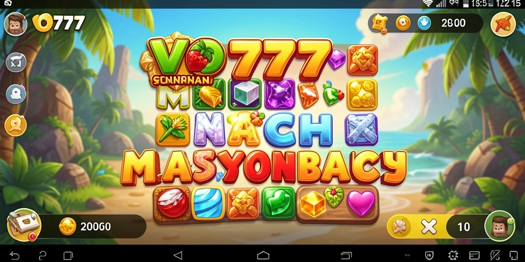 Screenshot gameplay VO777 menampilkan suasana seru match-3 yang mengasyikkan.